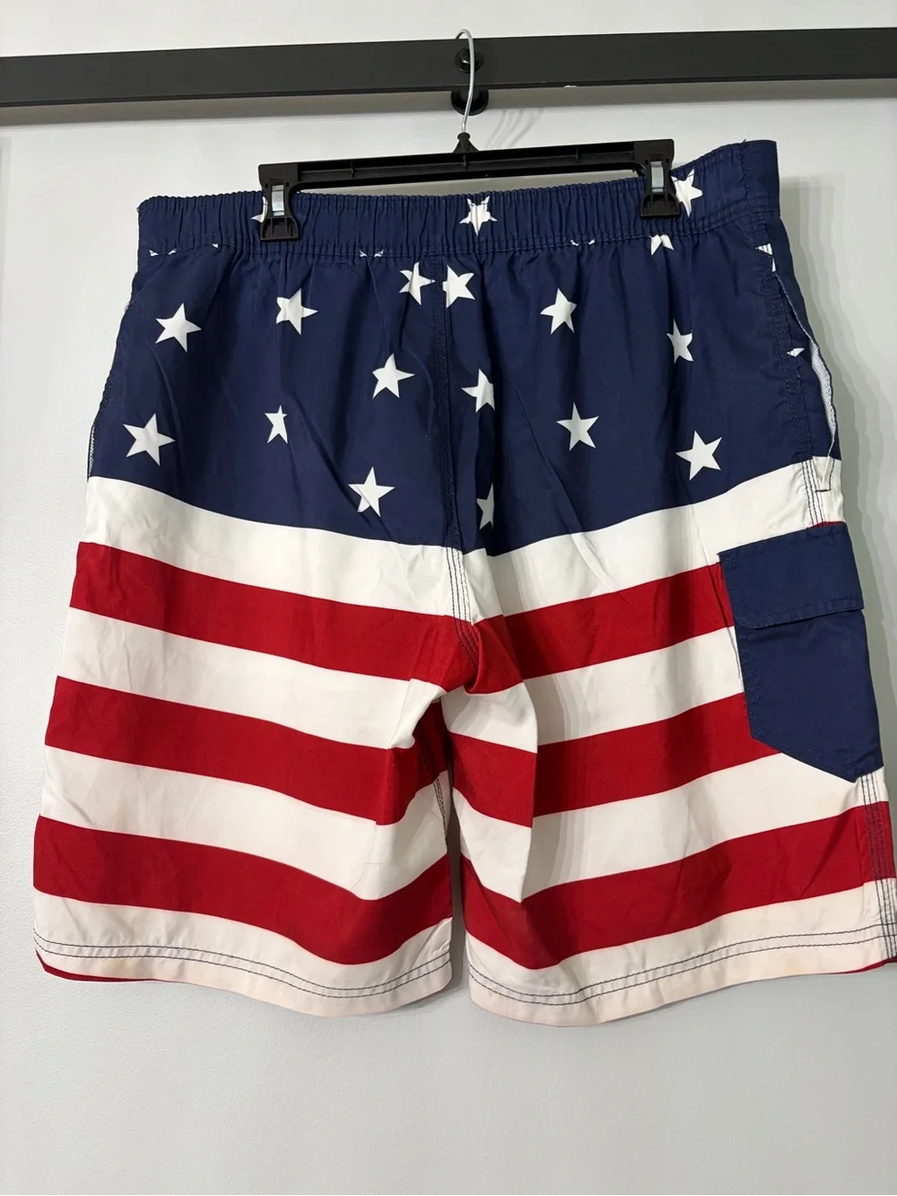 Bioworld Men's American Flag Board Shorts - Blue, Red & White